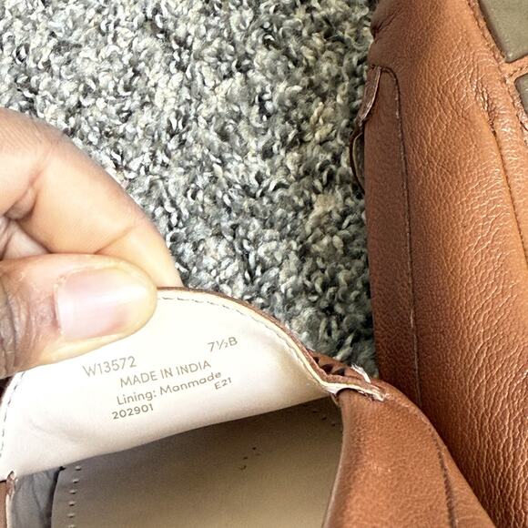 Cole Haan Emmie Drivers 7.5 B Brown Leather Flats Round Toe Shoes Excellent - Picture 7 of 10